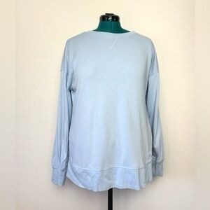 Sweaty Betty After Class Sweatshirt Woman’s Size 0-2 Blue Pullover Long Sleeve